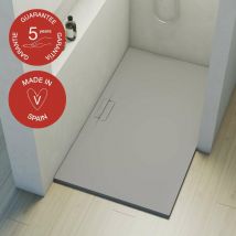 Receveur de douche Poalgi extraplat, gris humo, L.90 x l.180 cm, série Shile