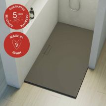 Poalgi - Receveur de douche extraplat, gris tundra, L.90 x l.120 cm, série Shile
