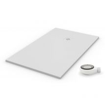PDD - Receveur de douche resine extra plat pro Blanc Ral 9003 80x80