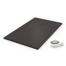 PDD - Receveur de douche resine extra plat pro Gris ardoise Ral 7016 80X110