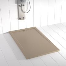 Shower Online - Receveur de douche Resine flow Moka (grille coloure)- 90x170 cm - Grille + Valve offerte