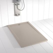 Receveur de douche Resine FLOW Sable (grille coloure)- 80x90 cm - Grille + Valve OFFERTE