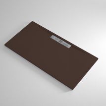 Banity - Receveur de douche Resine marquis Chocolat - 70x150 cm - Grille + Valve offerte