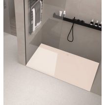 Onlybath - Receveur de douche Resine river Creme (grille coloure) - 90x170 cm - Grille + Valve offerte