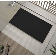 Onlybath - Receveur de douche Resine shore Noir (grille coloure)- 70x100cm - Grille + Valve offerte