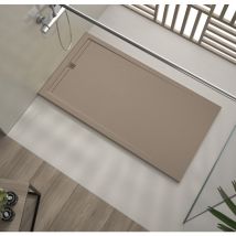 Onlybath - Receveur de douche Resine shore Moka (grille coloure)- 70x180 cm - Grille + Valve offerte