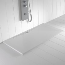 Piatto Doccia In Resina Wide Bianco Antiscivolo (grille Coloure) - 90x190 Cm - Griglia + Valvola Gratis