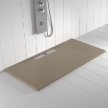 Shower Online - Piatto doccia in Resina wide Moka antiscivolo - 80x150 cm - Griglia + Valvola gratis