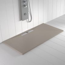 Shower Online - Piatto doccia in Resina wide Sabbia antiscivolo - 70x90 cm - Griglia + Valvola gratis