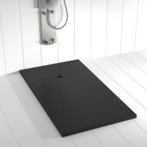 Shower Online - Receveur de douche Resine wide Noir (grille coloure) - 90x150 cm - Grille + Valve offerte
