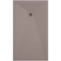 Kroos - Receveur de douche sable lisse Stone Plus, grille de couleur - 160 x 80 cm