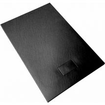 Giorgy - Receveur de douche smc en fibre de verre effet pierre avec bonde inclus h. 2,6 cm 90 x 120 Noir