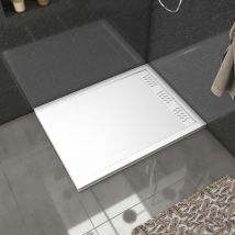Aurlane - Receveur en acrylique Blanc 90x120x4 cm + Grilles Linéaires Chrome et Blanche Mate