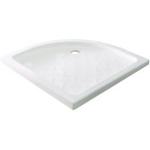 Ondee - Receveur meri - Picots Antidérapants - 1/4 cercle - 90x6,5cm - Grès - Blanc