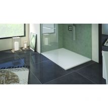 Ondee - Receveur nola 3 - 70x100x3cm - Résine - Blanc - Bonde - Découpable