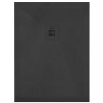 Receveur NOLA 3 - 100x90x3cm - Résine - Noir - Bonde - Découpable