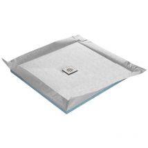 Receveur de douche à carreler ultra plat + natte étanche + siphon ultra plat - 90 x 90 cm x 22 mm