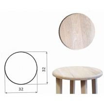 Okaffarefatto - Rechange pour tabouret rond en bois brut peindre