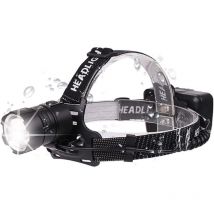 Qiedie - Rechargeable Headlamp, Super Bright led Headlamp, Powerful Waterproof led Headlamp Headlight Holder Zoom 3 Switch Modes Powered by for