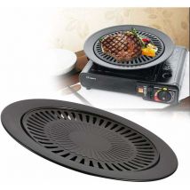 Réchaud à barbecue coréen - Rôtissoire en acier inoxydable - Ensemble de gril rond pour le camping en plein air et l'intérieur-Fei Yu