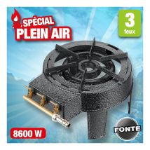 Outiror - réchaud à gaz 8600W, 3 robinets et 3 feux