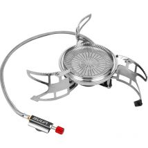 Réchaud de camping 3800 W avec allumage piézoélectrique, grande plaque plate, support adaptatif, réchaud à gaz, réchaud de randonnée pliable ultra