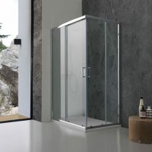 Rechteckige Duschkabine 80X120 Cm Aus 6-Mm-Kristallglas Giada