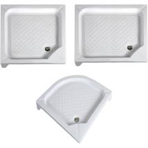 Fluxy - Halbrunde Duschwanne Cm 80 x 80 - h 12,5