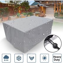 Rechteckige Schutzhülle für Gartenmöbel, Polyester, wasserdicht, staubdicht, UV-beständig, für Gartenstuhl oder Tisch (Maße: 180 x 150 x 80 cm)