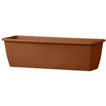 Rechteckige Vase ''Cassetta Mare Basic'' für Blumen und Gartenpflanzen. -60 cm / Terrakotta