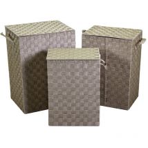 Rechteckiger 1-3 cm40x30x55 Taubengrau gefütterter Polyesterkorb