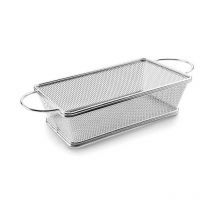 Rechteckiger Korb mit Griffen aus Edelstahl [21 x 11 x 6 cm] - Lacor