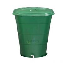 Graf - Wassertank aus Polypropylen 200 l. Regenwasserspeicher 70x70x80 cm mit Wasserhahn, grün