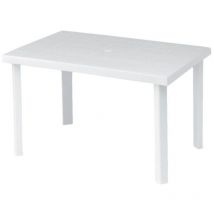 Rechteckiger Tisch für den Außenbereich 120x80x72 h cm weiß Calaf