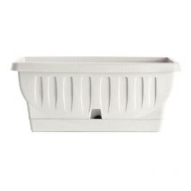 Rechteckiger Übertopf cm 50 Natura weiß 34204 Bama Untertasse Blumen Pflanzen