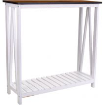 Recibidor de madera blanco 80x30x80