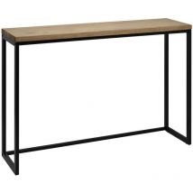 Recibidor madera maciza y acero modelo Design acabado negro texturizado y Efecto madera envejecida medidas 300x980x800mm.