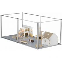 Bingo Paw - Recinto Box da interno Acrilico Trasparente 6 Pannelli Recinto per Conigli Gattini Sala Parto Recinto Salvacasa Recinto Modulare per