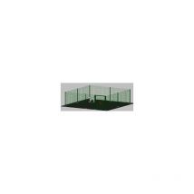 Italfrom - Recinto-Box Modulare per Cani in Ferro Zincato e Verniciato Verde-con Pali a Tassellare - cm 400x400x142h