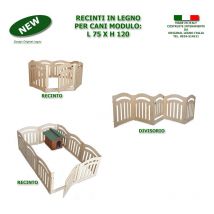 Recinti e Divisori in Legno Alt 75 o 120 made in italy con Cancelletto gg. Moduli 10 Alt. 120 x 75 Larg. Compreso Cancelletto