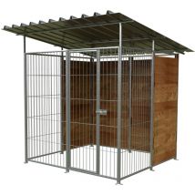 Sider Box - Box per cani da esterno coperto e retro in legno zincatura elettrolitica da 200x200xh180 cm
