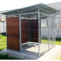 Sider Box - Box per cani da esterno coperto e retro in legno zincatura elettrolitica da 200x300xh180 cm