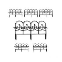 Recinzione per Aiuole in Plastica h 30 cm Elegante Recinto con Paletti, Set 6 pz