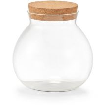 Zeller - Récipient en verre avec couvercle en liège, 1050 ml