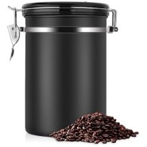 Récipient hermétique pour le stockage du café et du thé en acier inoxydable avec cuillère
