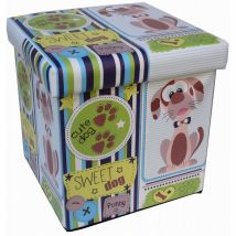 Biscottini - Récipient refermable pouf en cuir écologique sweet