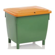 Craemer - Recipiente de arena L945xL725xH930mm 400l hd-pe verde / naranja sin conducto de extracción
