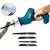 Teetok - Reciprocating saws, Cordless Electric Pruning Saber Saw,With 4pcs Blades for Garden Metal Wood pvc Pipe Tree Pruning Cutting, (Body Only,Not