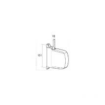 Gaviota - Recogedor Persiana 18Mm Sobreponer Mini Plastico Blanco/Gris