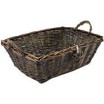 Topfurnishing - rectangle Shabby Chic Wicker Kitchen Fruit Storage Baskets Xmas Hamper Basket [Rectangular,Neutral,Small 29x18x15cm] - Neutral